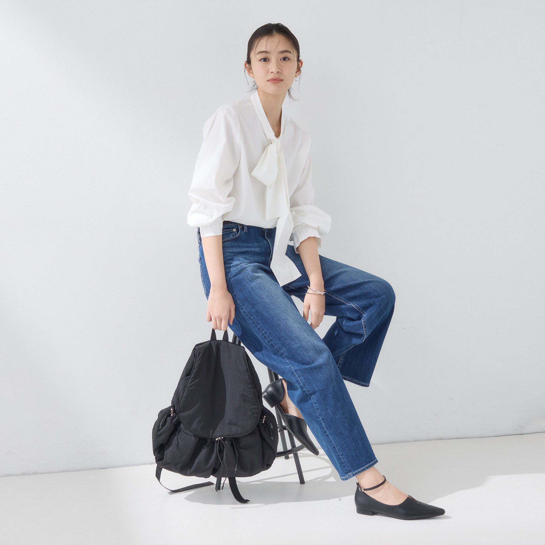 INDIVI「【超軽量／大人カジュアル】収納力◎！ギャザーフォルムリュック」|リュック|