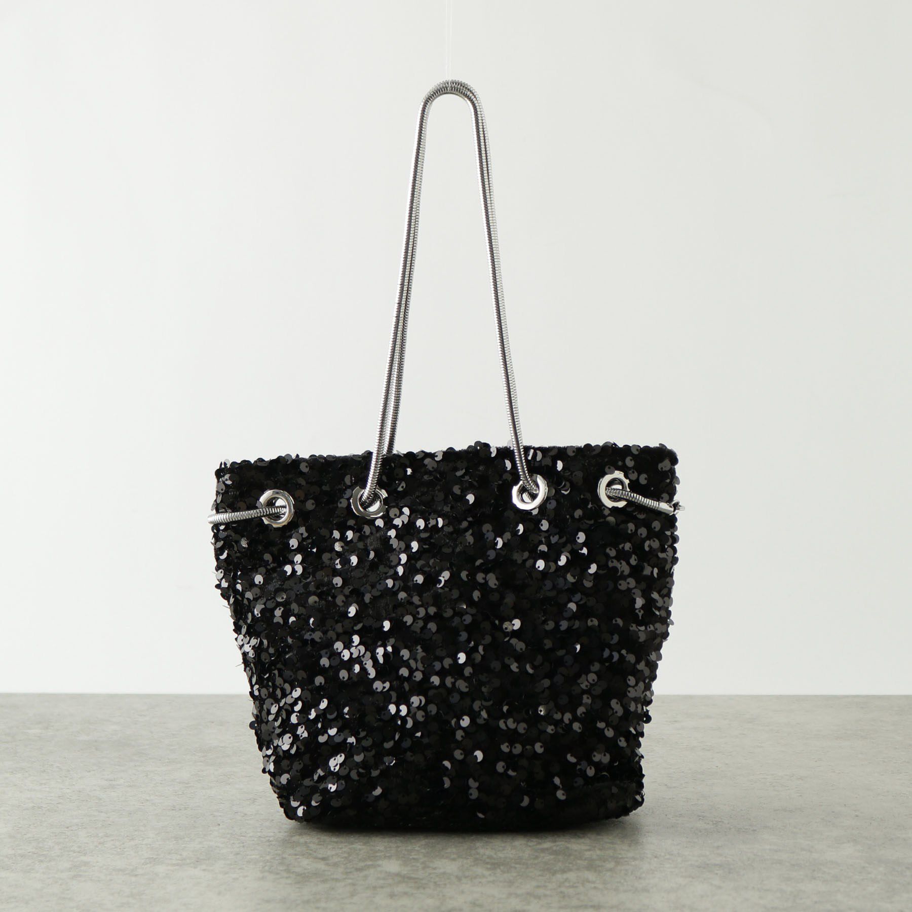 GALLEST「スパンコールミニバッグ」|ショルダー・メッセンジャー|ブラック(019)