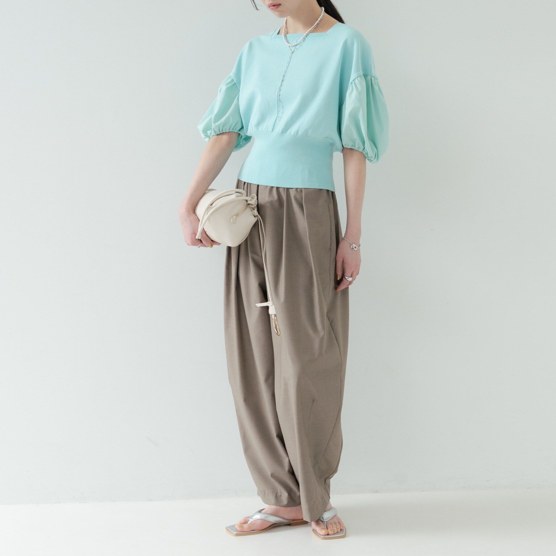 GALLEST「ドッキングパフスリーブニット」|ニット・セーター|