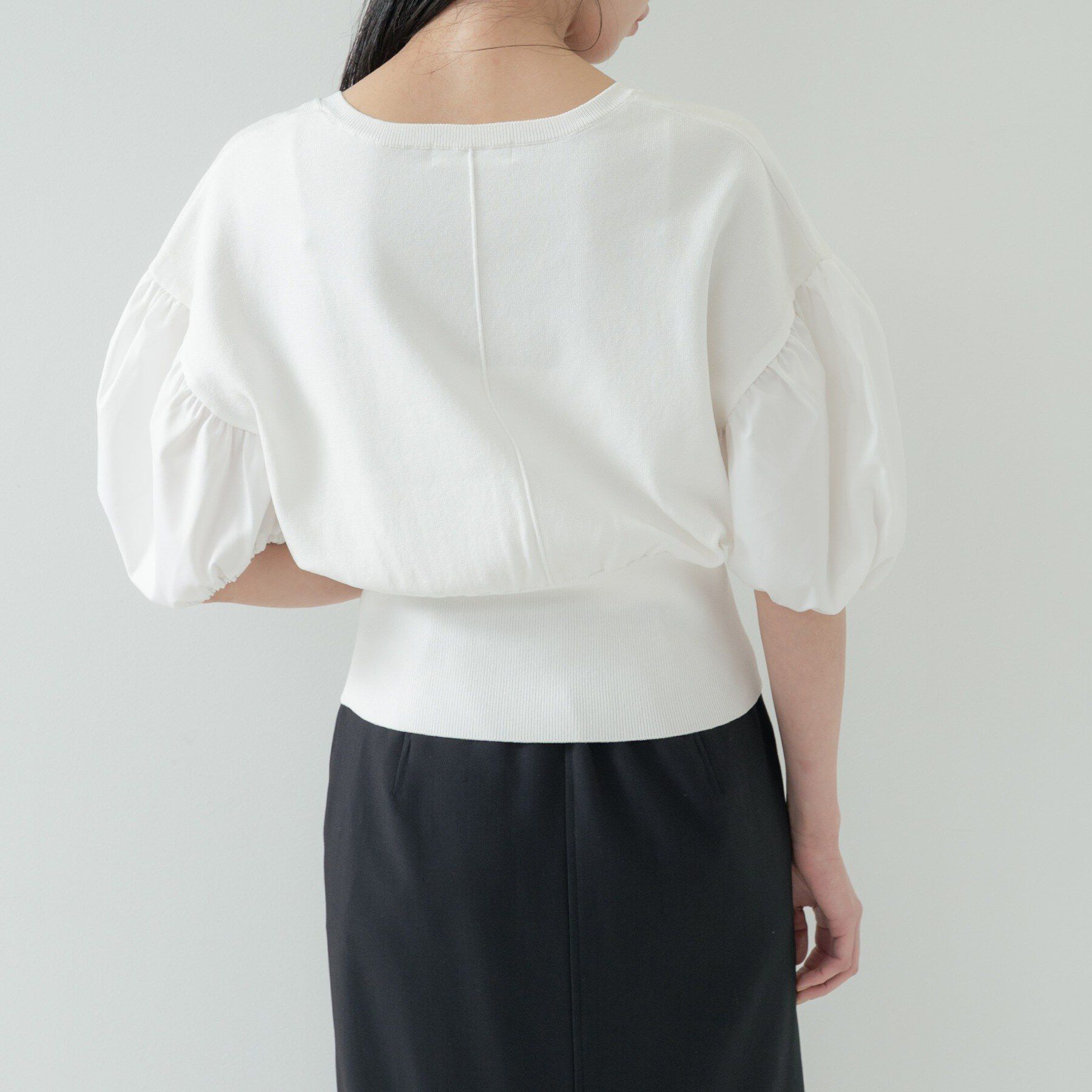 GALLEST「ドッキングパフスリーブニット」|ニット・セーター|