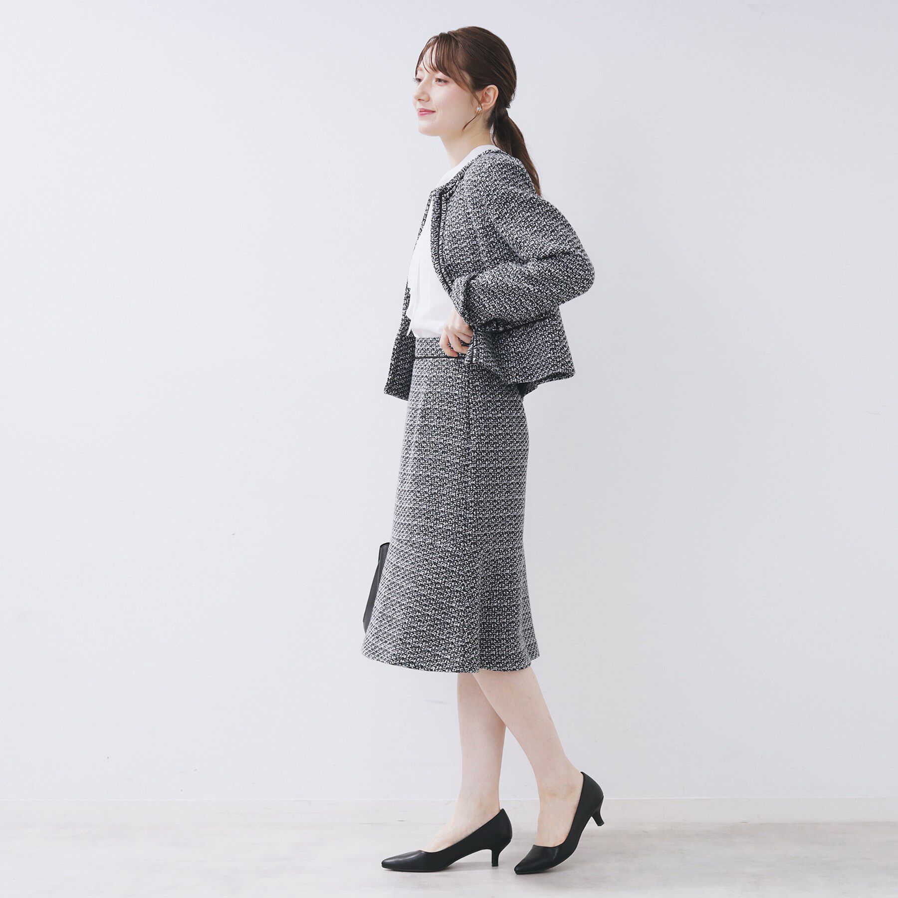 index「≪通勤・セレモニー/セットアップ対応≫フレアツイードスカート【洗濯機OK】」|スカート|