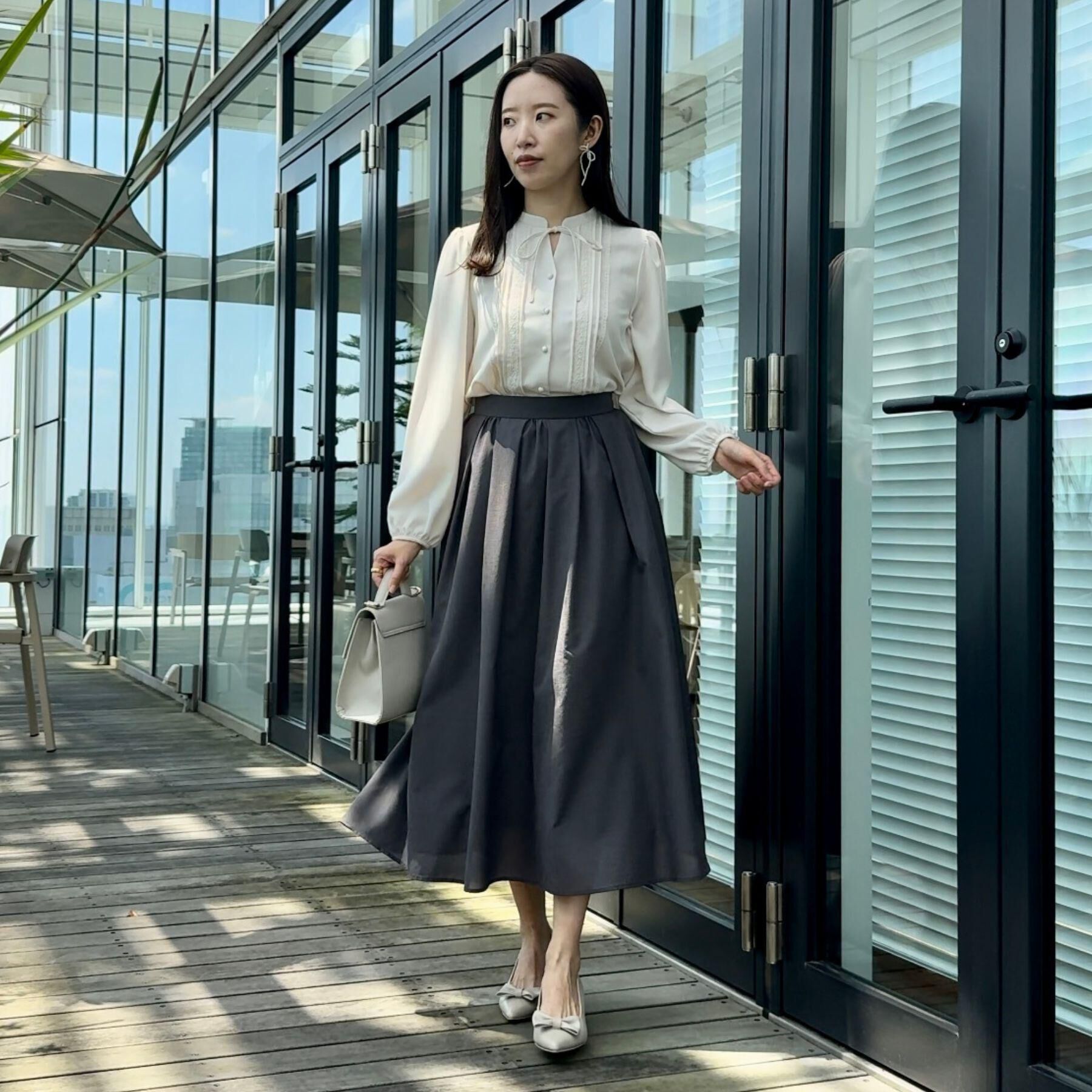 Couture broach「【大人可愛い・通勤】ピンタックレースブラウス」|シャツ・ブラウス|