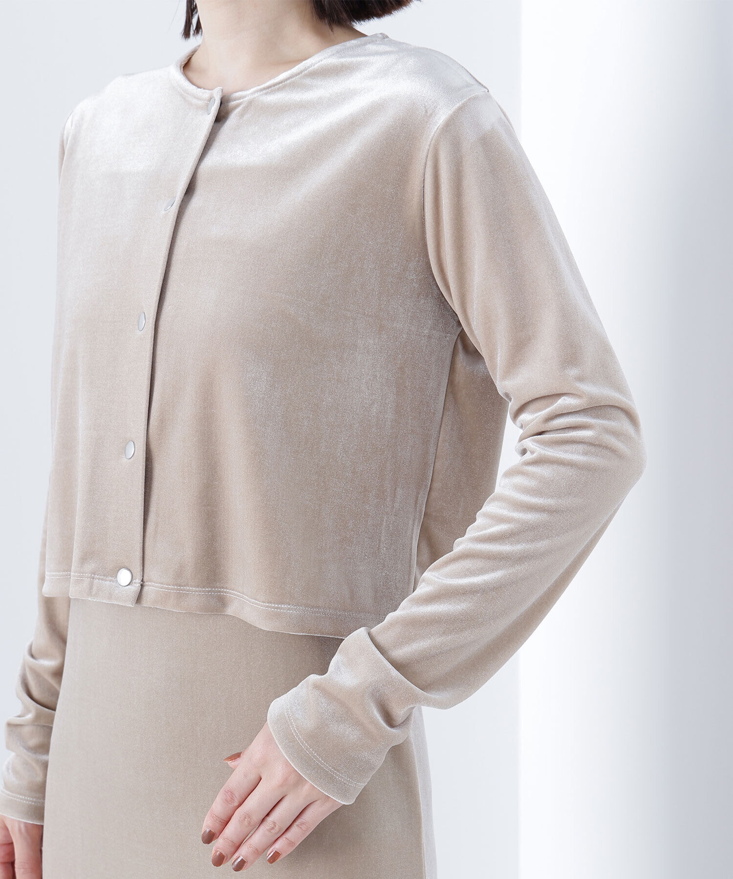  「ベロアカーデ＆キャミワンピース」|ワンピース|