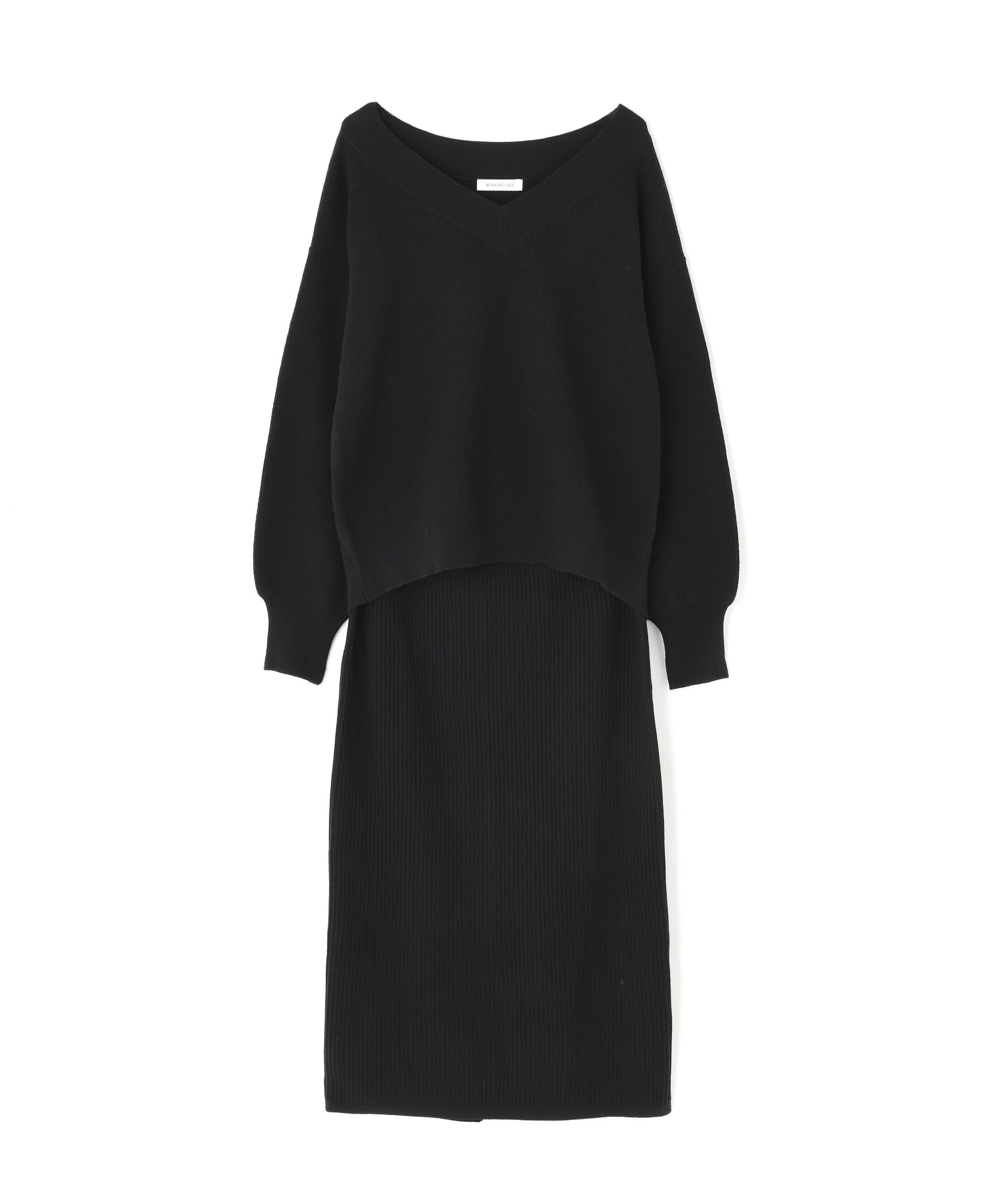  「Vネックフォルムニットセットアップ」|ワンピース|