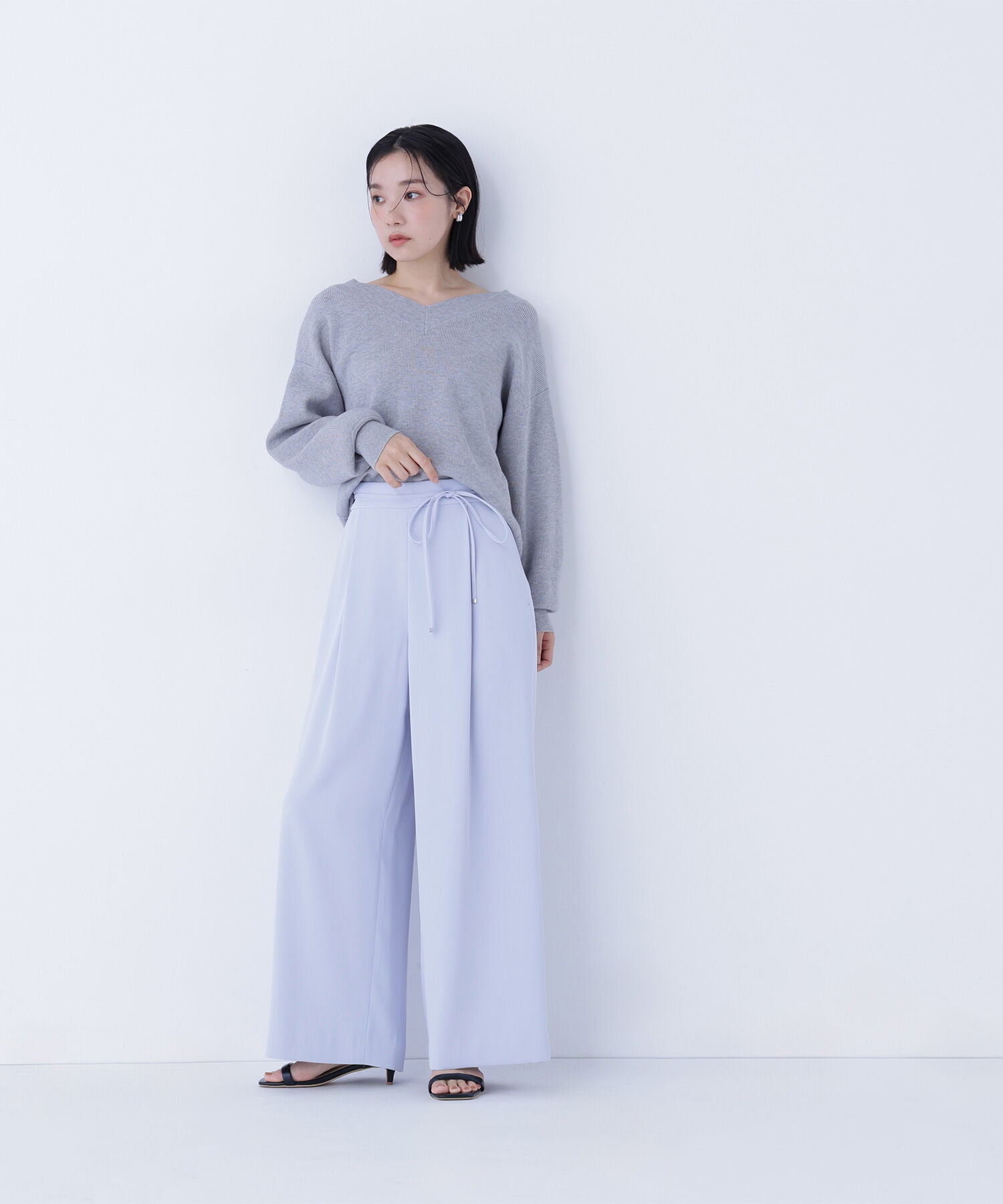  「Vネックフォルムニットセットアップ」|ワンピース|