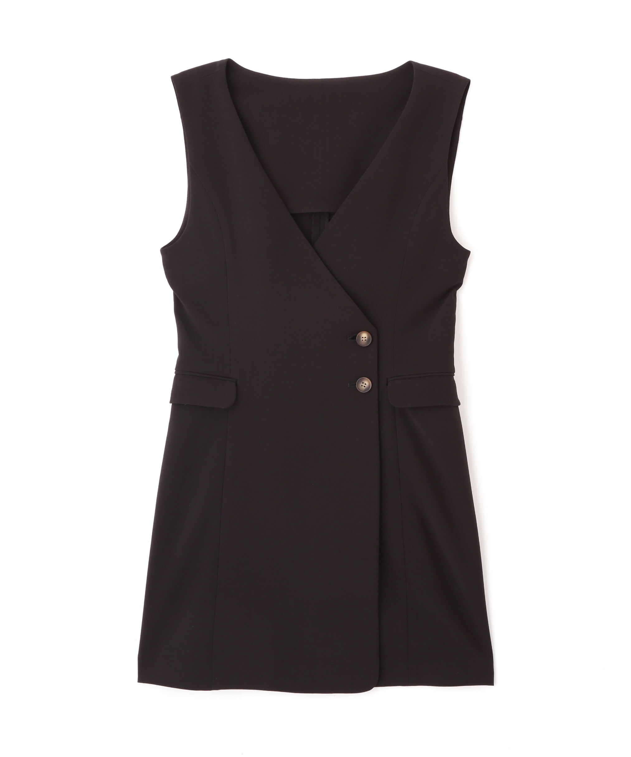  「ジレ風ラップミニジャンパースカート２」|ワンピース|