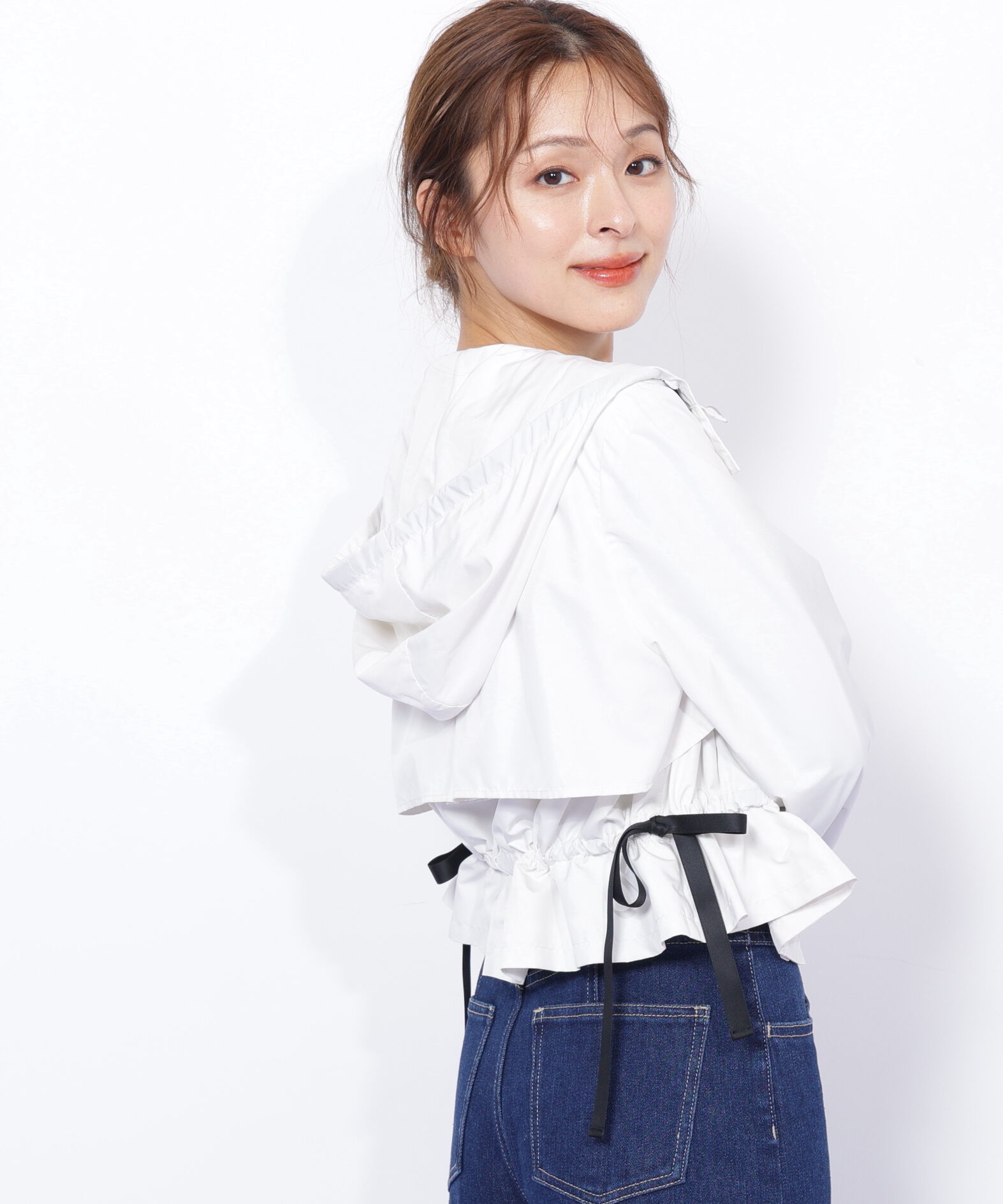  「配色リボンペプラムジャケット」|その他|