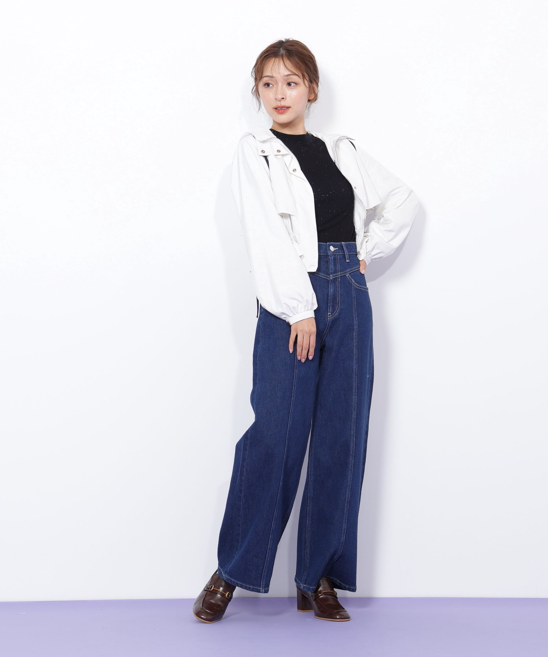  「配色リボンペプラムジャケット」|その他|