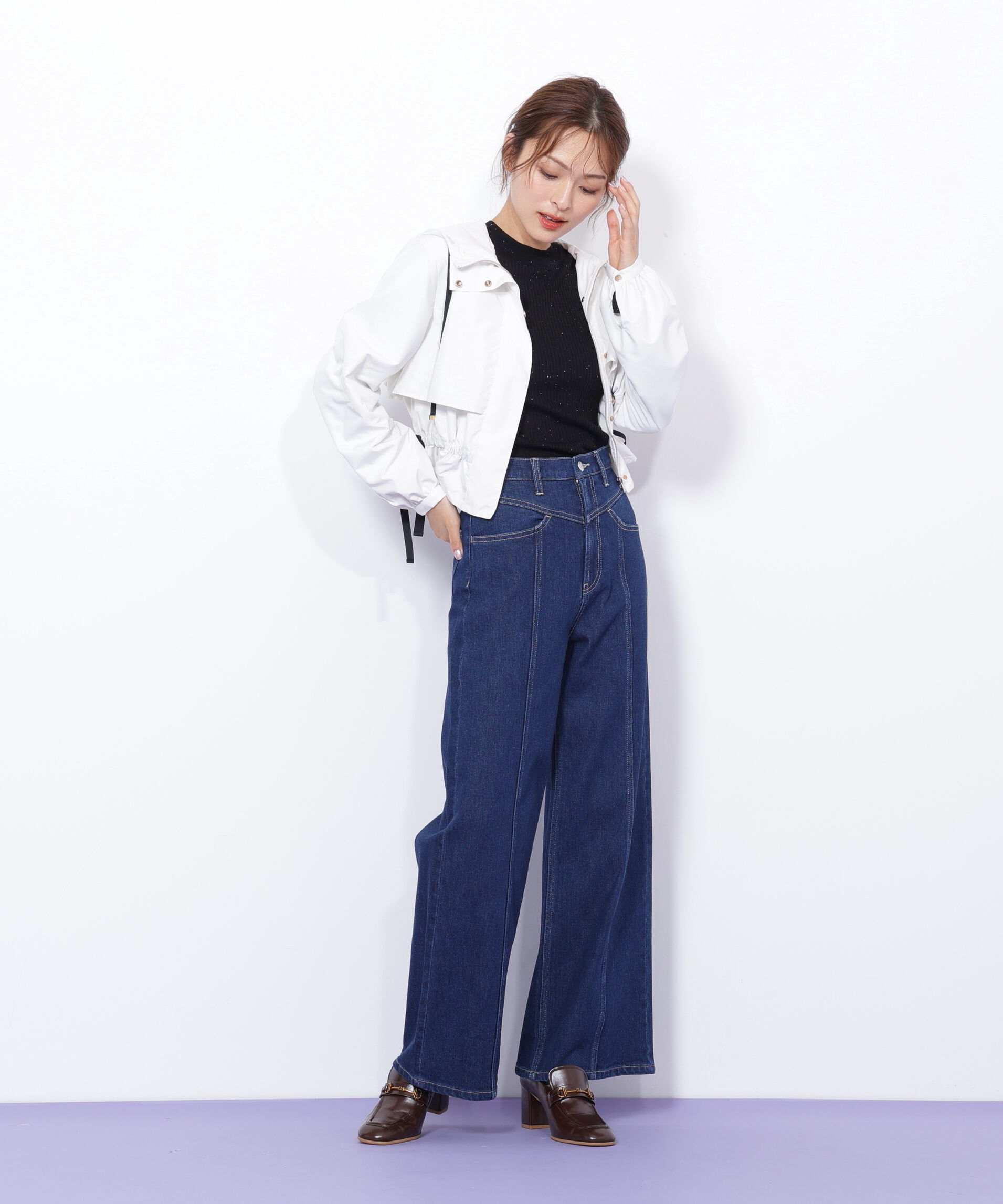  「配色リボンペプラムジャケット」|その他|