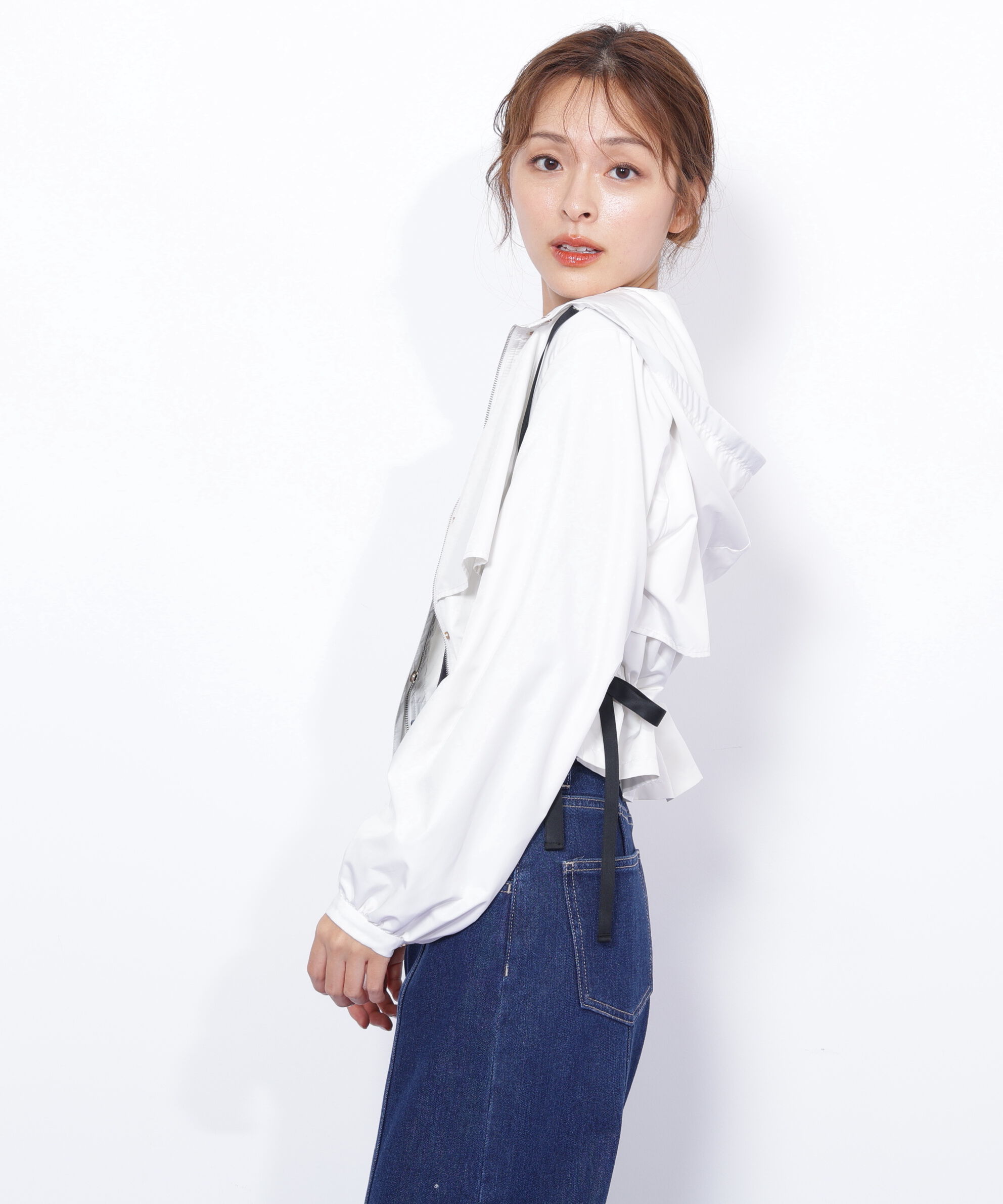  「配色リボンペプラムジャケット」|その他|