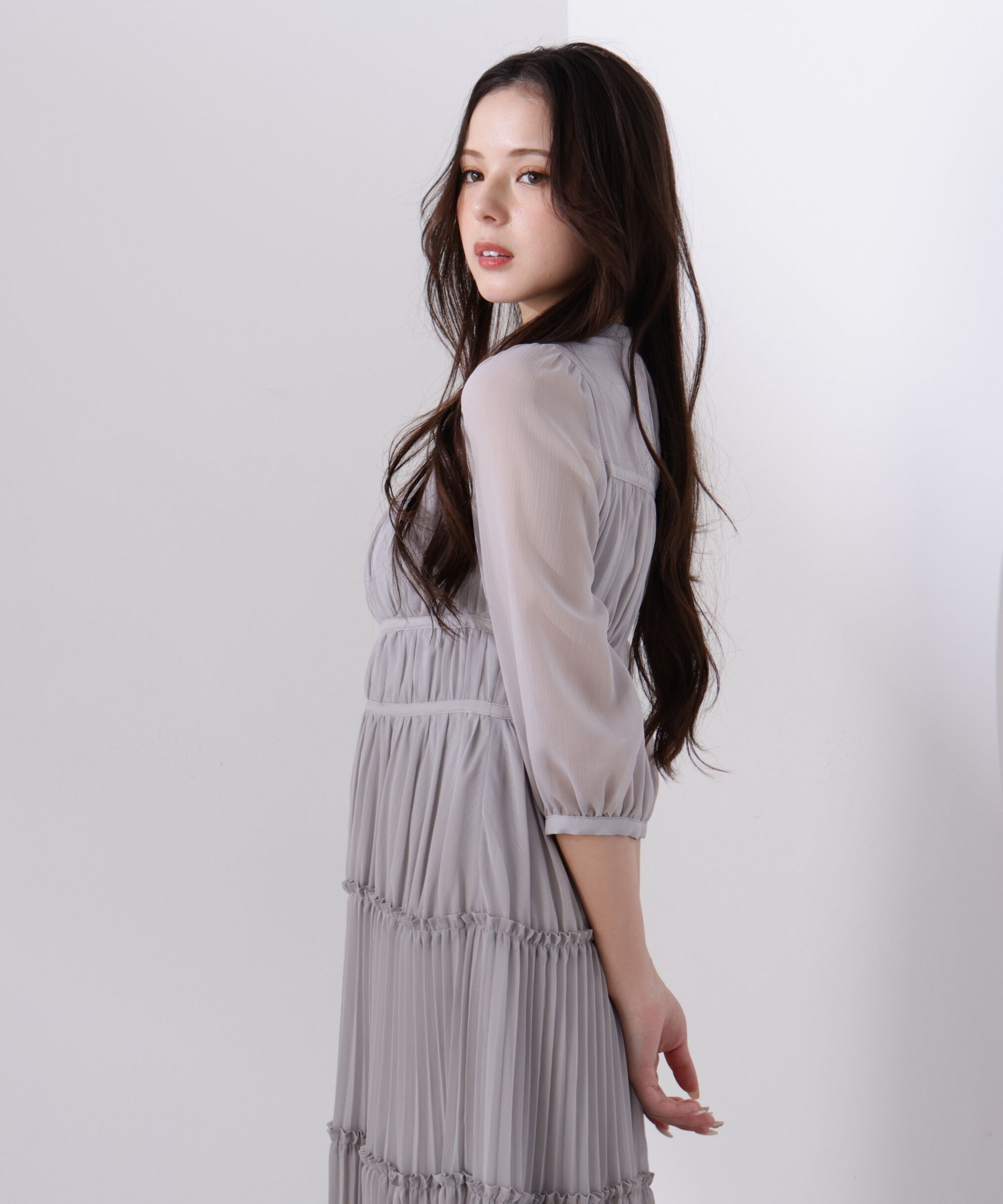 PROPORTION BODY DRESSING「＜L＞ピンタックロングワンピース　26SS」|ワンピース|