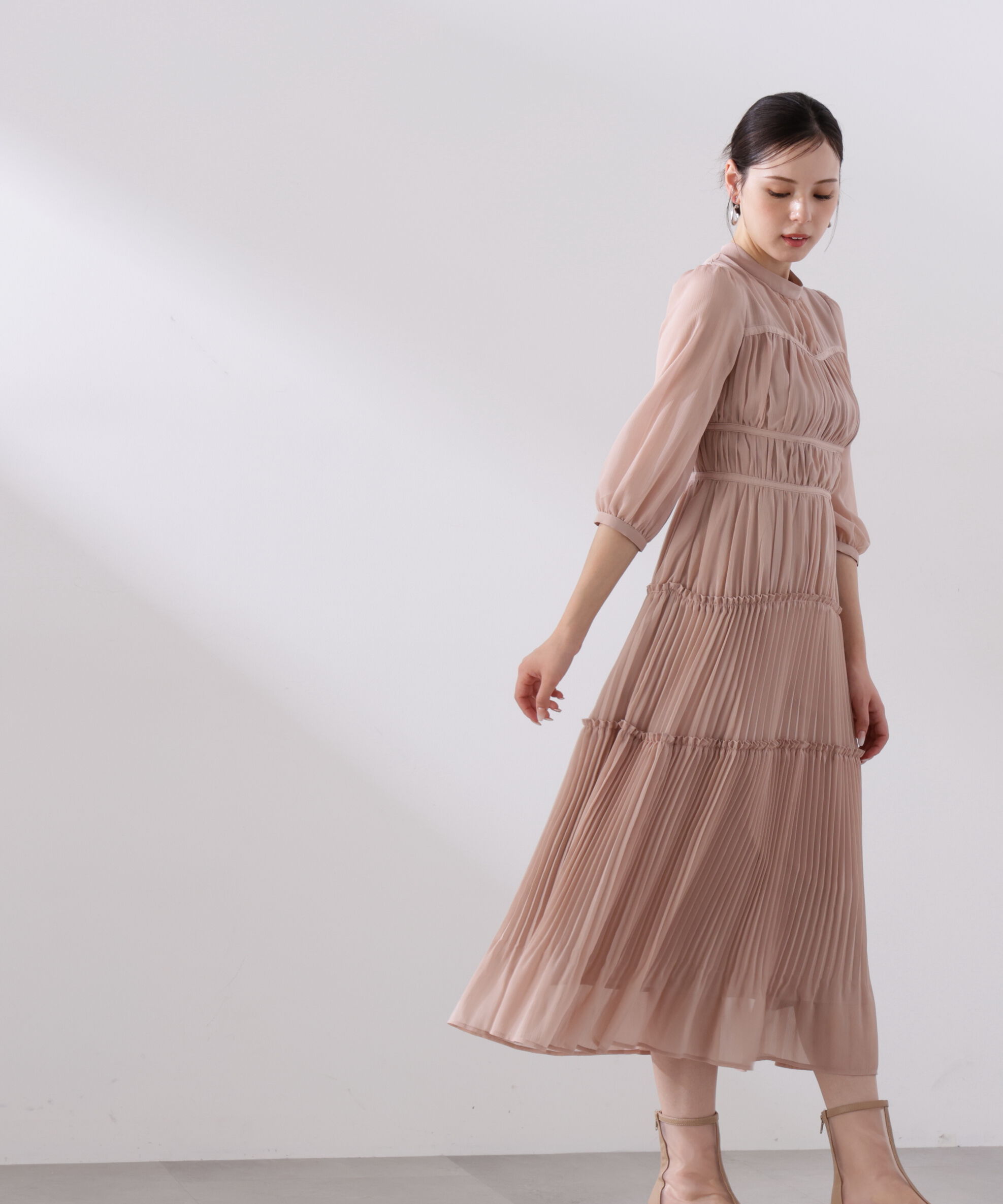 PROPORTION BODY DRESSING「＜L＞ピンタックロングワンピース　26SS」|ワンピース|