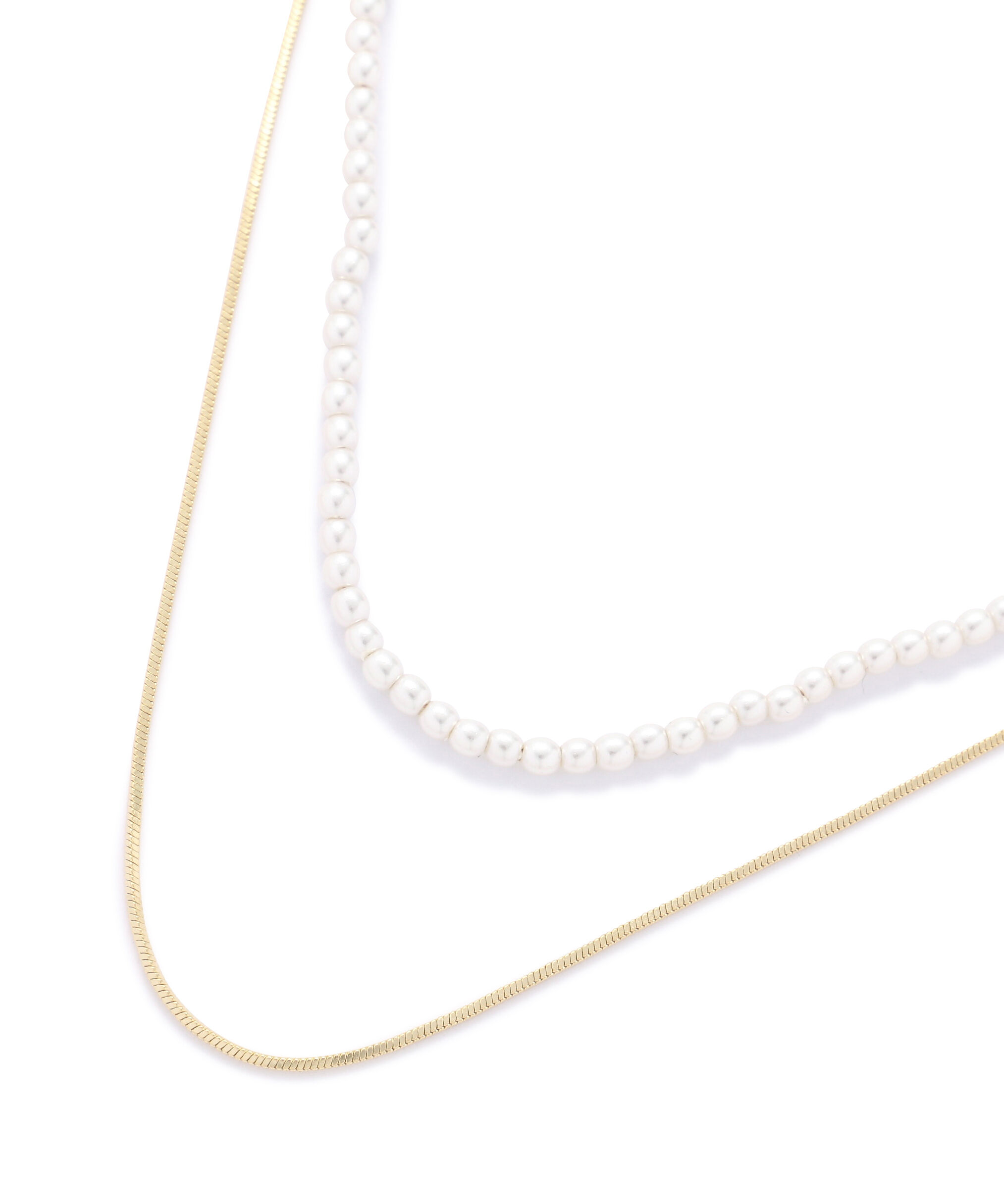 PROPORTION BODY DRESSING「ゴールドチェーンパール2連ネックレス」|その他|