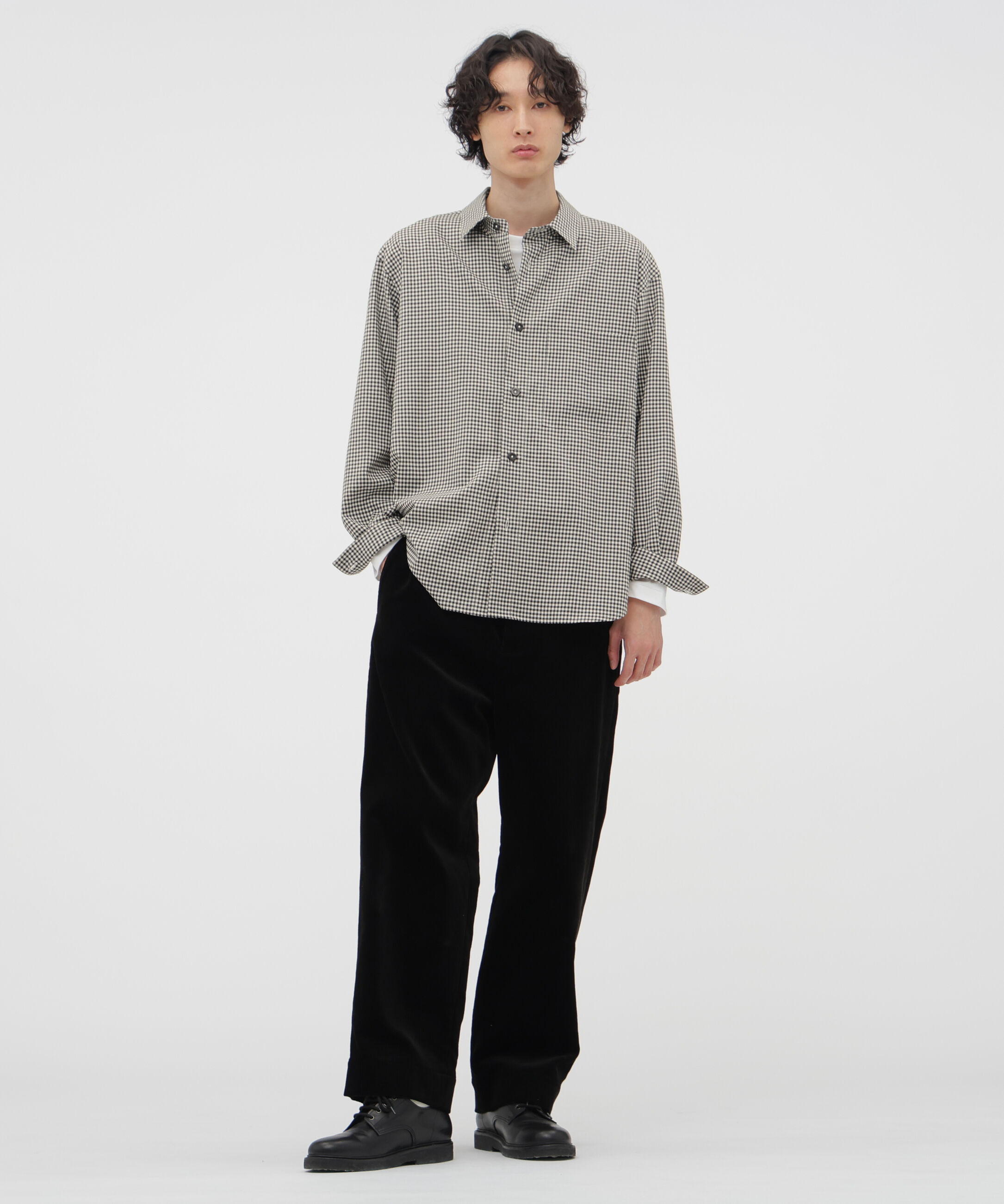 MARGARET HOWELL「DRY WOOL GINGHAM SHIRT」|シャツ・ブラウス|