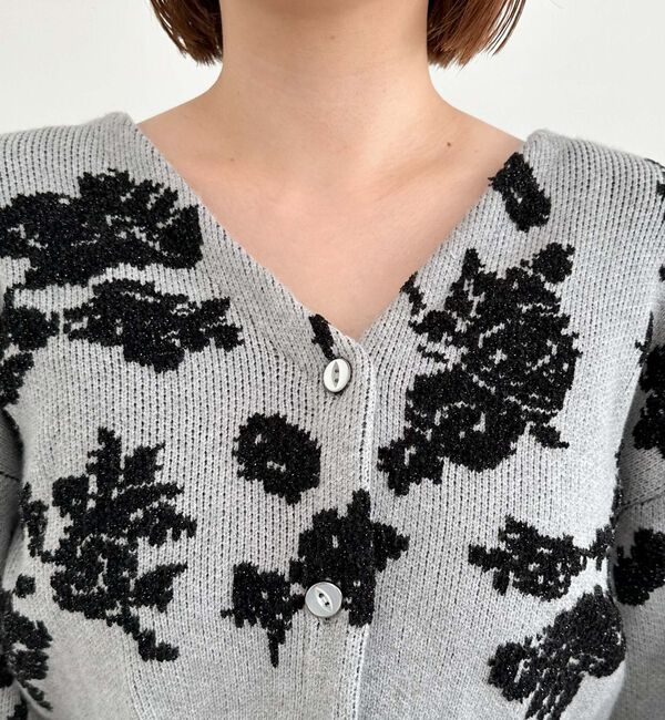 archives「ラメベロア花柄ＪＱニットＣＤアンサンブル」|カーディガン|