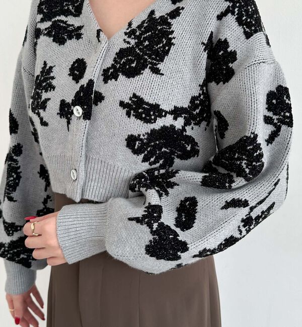archives「ラメベロア花柄ＪＱニットＣＤアンサンブル」|カーディガン|