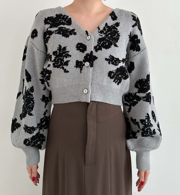 archives「ラメベロア花柄ＪＱニットＣＤアンサンブル」|カーディガン|