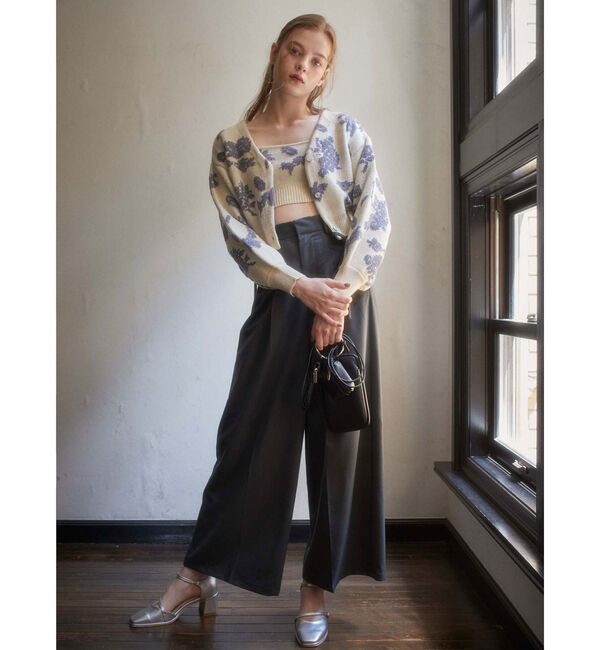 archives「ラメベロア花柄ＪＱニットＣＤアンサンブル」|カーディガン|