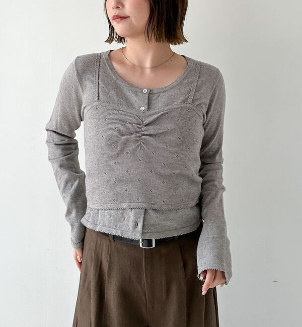 archives「ハリヌキニットアンサンブル」|カーディガン|