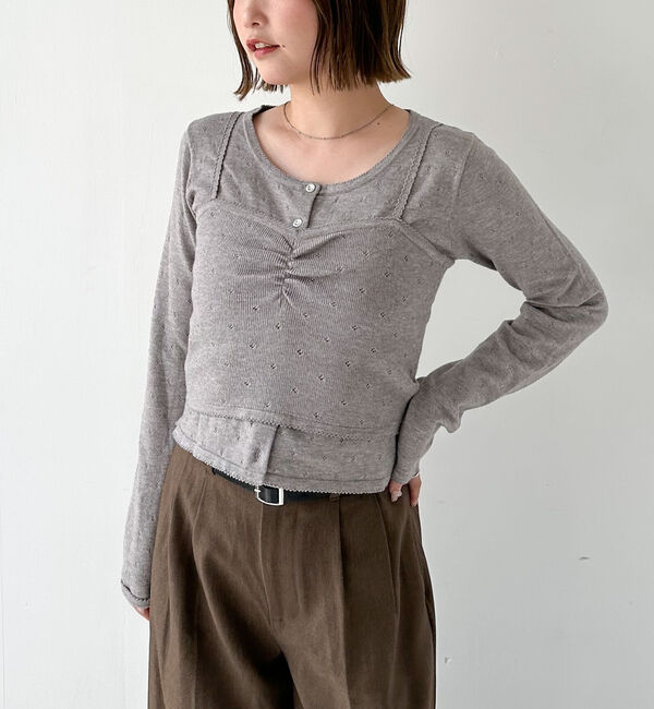 archives「ハリヌキニットアンサンブル」|カーディガン|