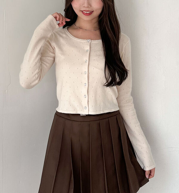 archives「ハリヌキニットアンサンブル」|カーディガン|IVORY