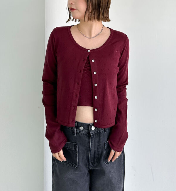 archives「ハリヌキニットアンサンブル」|カーディガン|