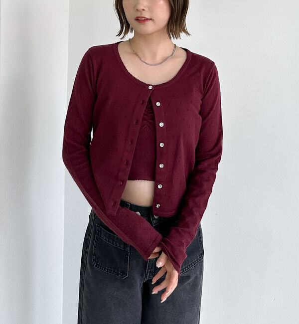 archives「ハリヌキニットアンサンブル」|カーディガン|