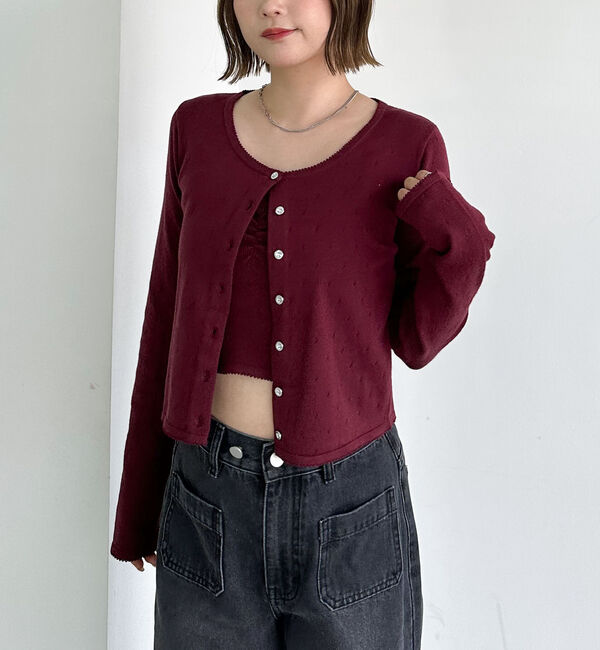 archives「ハリヌキニットアンサンブル」|カーディガン|