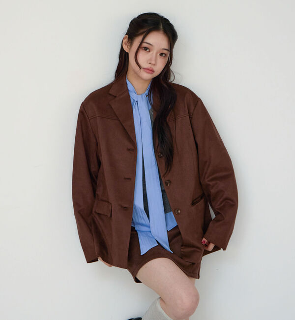 archives「【ＳＥＴＵＰ対応】スウェードテーラードジャケット」|テーラードジャケット|