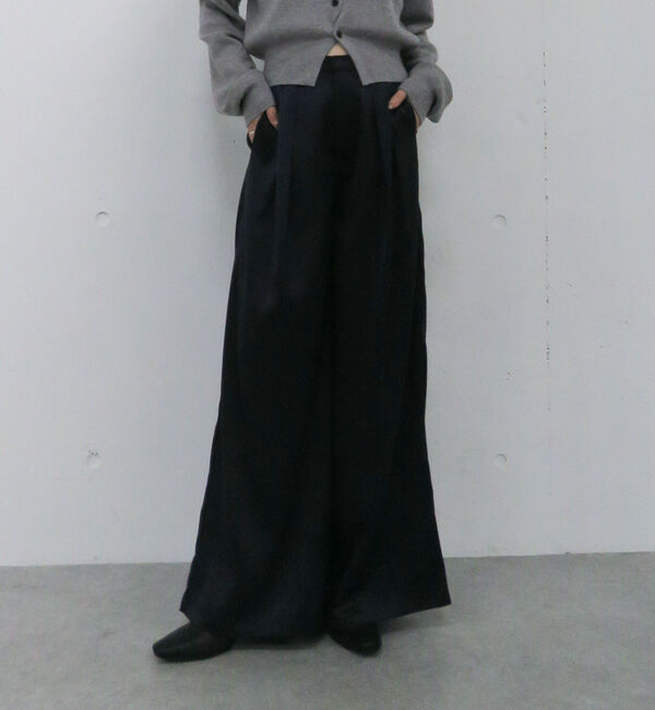 archives「サテンタックパンツ」|チノ|NAVY