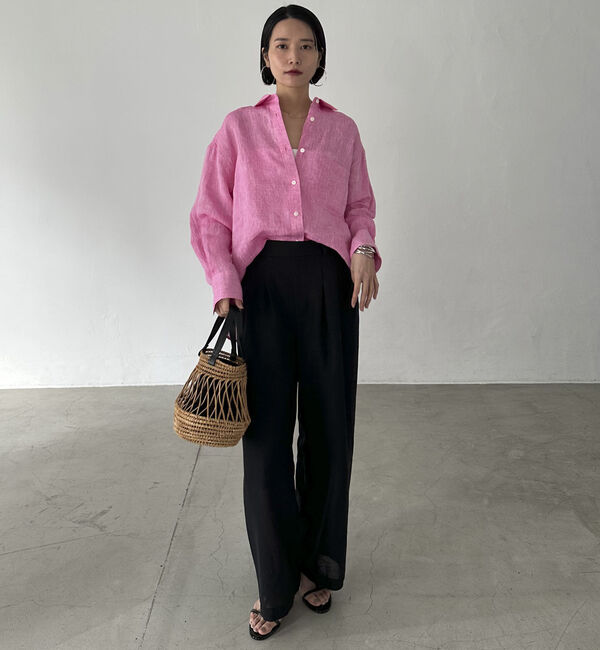 Doux archives「リネンライクシアーパンツ」|チノ|