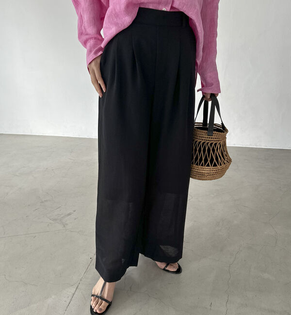 Doux archives「リネンライクシアーパンツ」|チノ|