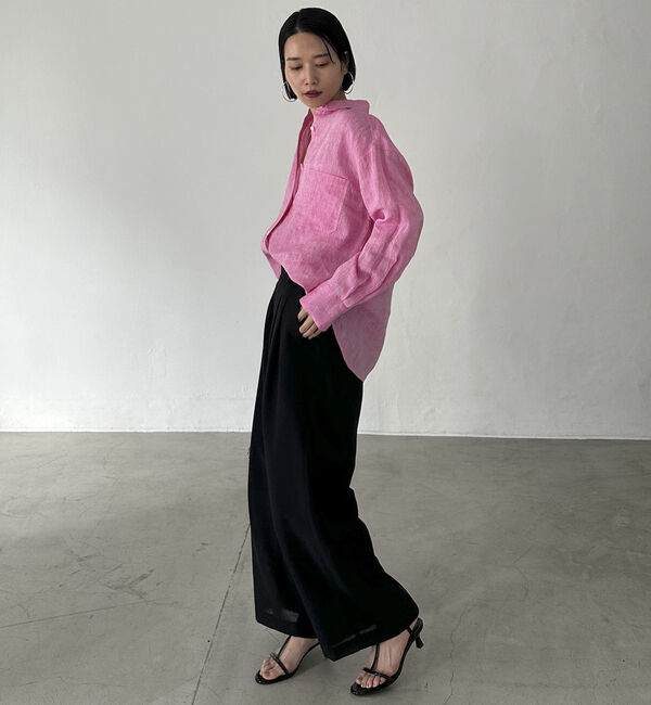 Doux archives「リネンライクシアーパンツ」|チノ|