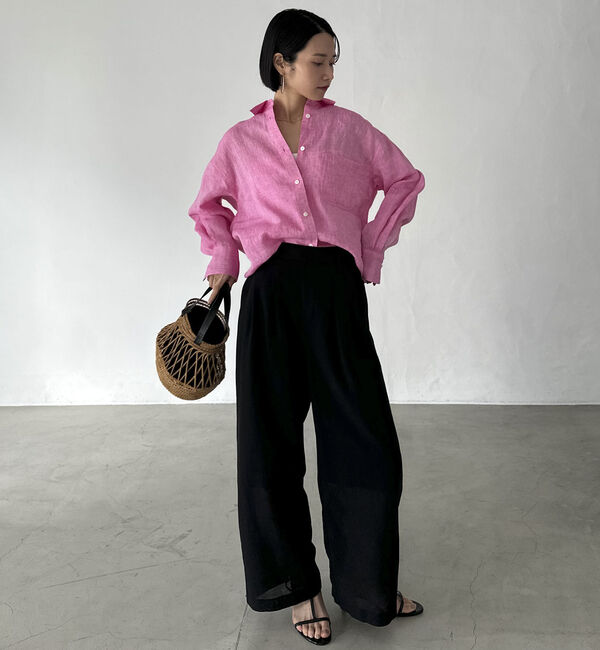 Doux archives「リネンライクシアーパンツ」|チノ|