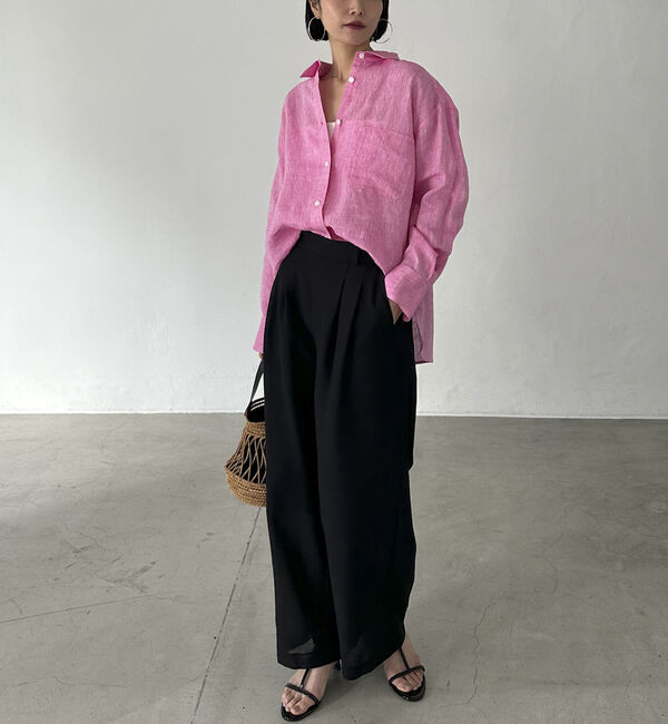 Doux archives「リネンライクシアーパンツ」|チノ|