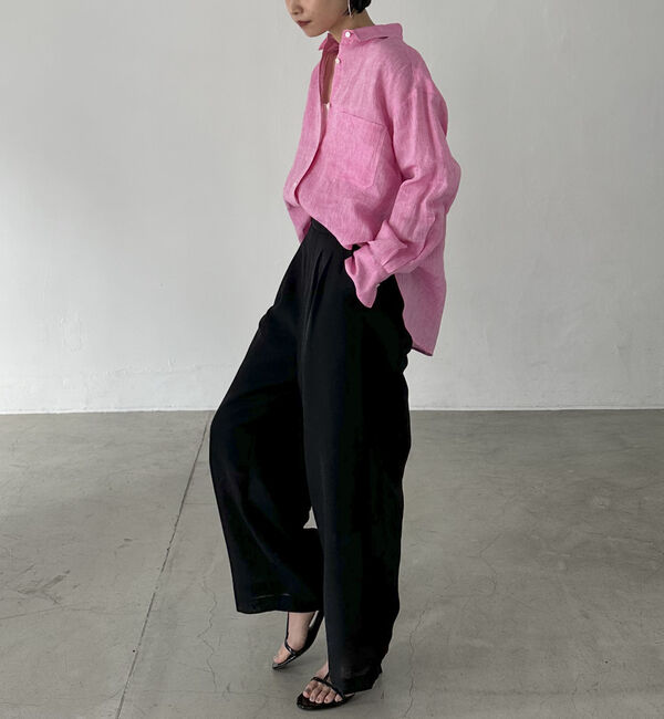 Doux archives「リネンライクシアーパンツ」|チノ|