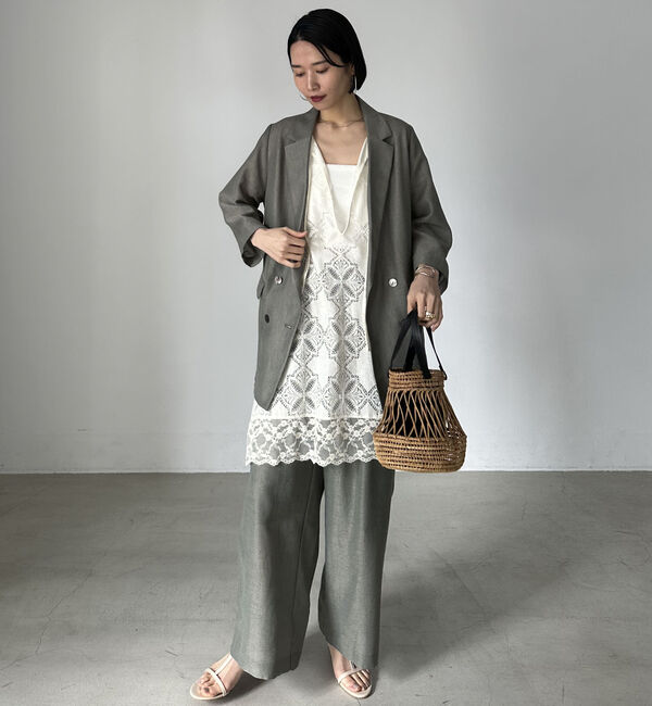 Doux archives「リネンライクシアーパンツ」|チノ|