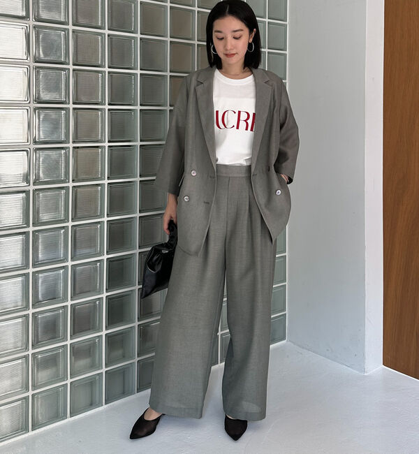 Doux archives「リネンライクシアーパンツ」|チノ|