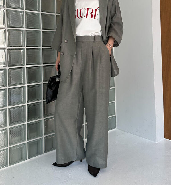 Doux archives「リネンライクシアーパンツ」|チノ|