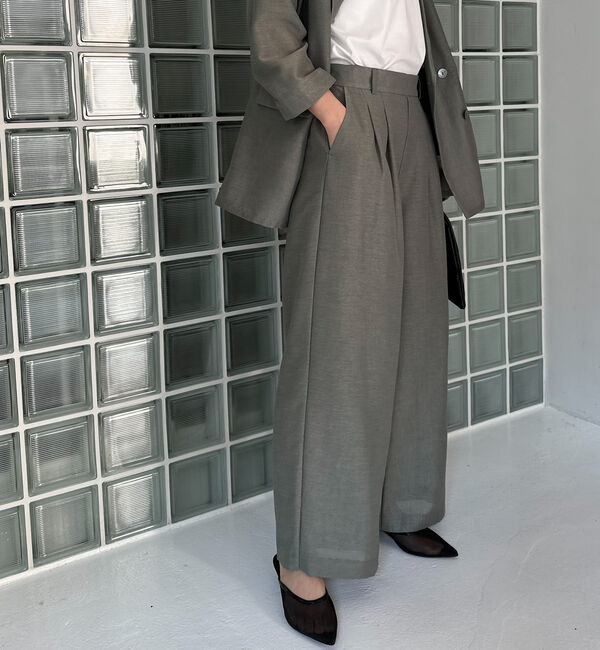 Doux archives「リネンライクシアーパンツ」|チノ|