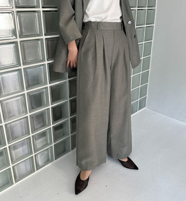 Doux archives「リネンライクシアーパンツ」|チノ|