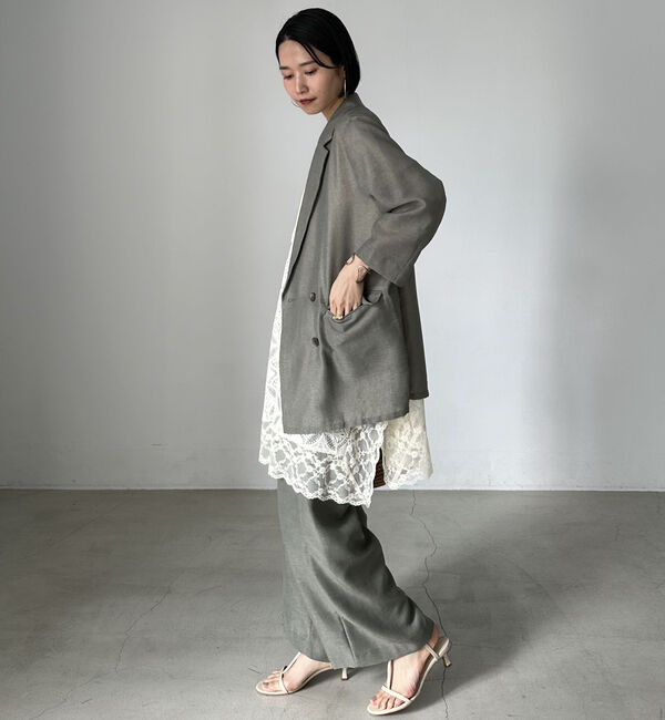 Doux archives「リネンライクシアーパンツ」|チノ|