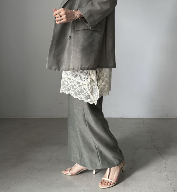 Doux archives「リネンライクシアーパンツ」|チノ|