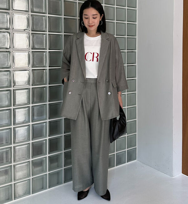 Doux archives「リネンライクシアーパンツ」|チノ|