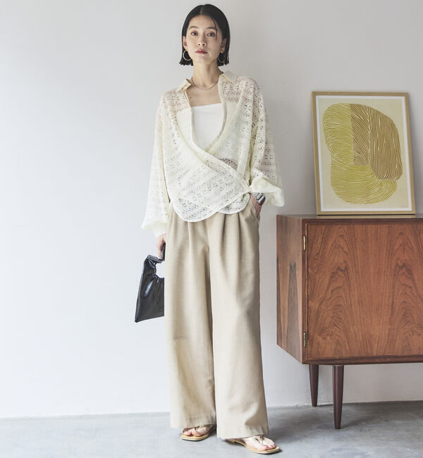 Doux archives「リネンライクシアーパンツ」|チノ|