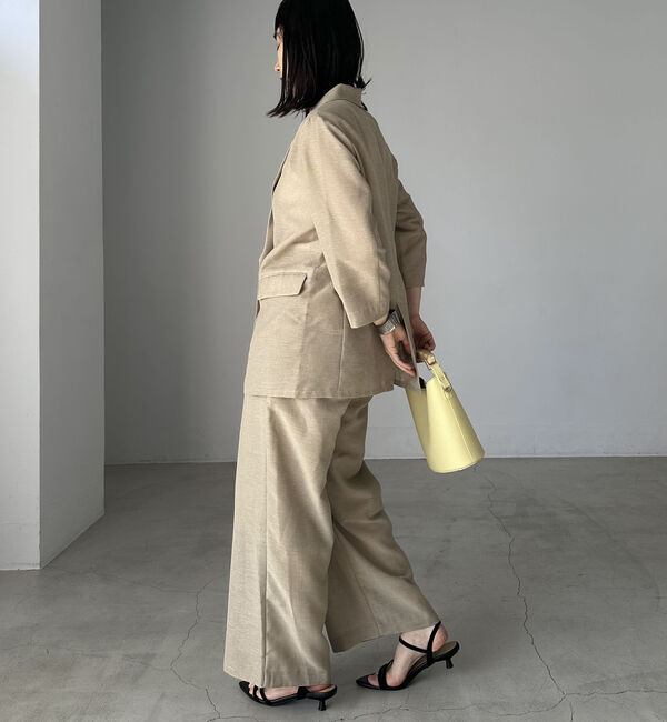 Doux archives「リネンライクシアーパンツ」|チノ|