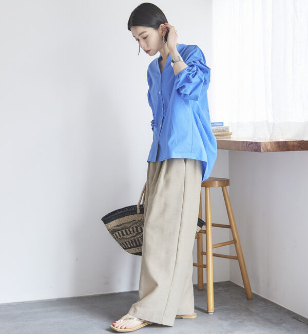 Doux archives「リネンライクシアーパンツ」|チノ|