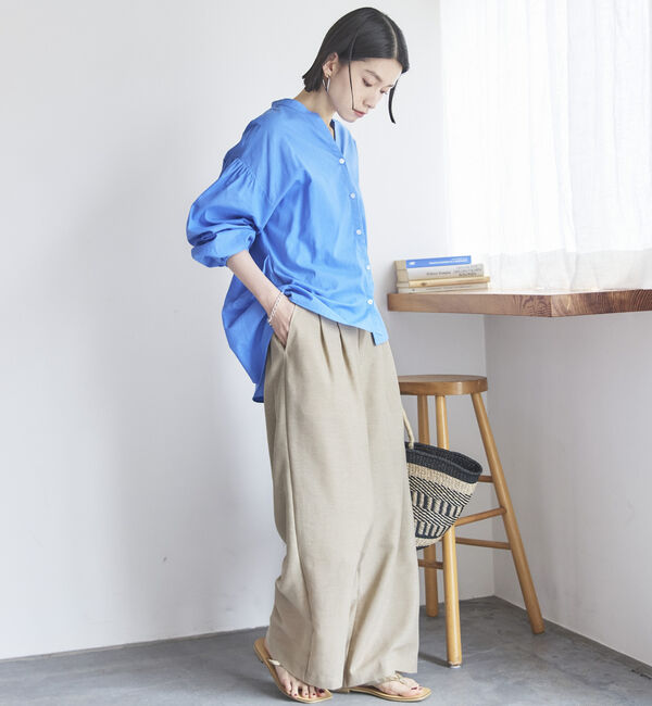 Doux archives「リネンライクシアーパンツ」|チノ|