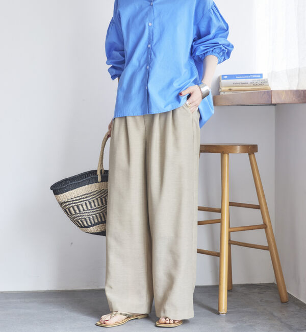 Doux archives「リネンライクシアーパンツ」|チノ|