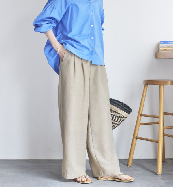 Doux archives「リネンライクシアーパンツ」|チノ|